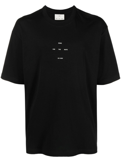 Song For The Mute Logo Oversize Cotton Graphic T-shirt In Black
