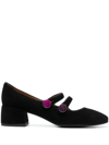 Roberto Festa Halena 50mm Patent-leather Pumps In Black