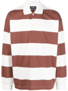 APC STRIPED COTTON POLO SHIRT