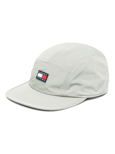 Tommy Jeans Logo-patch Baseball Cap In Green