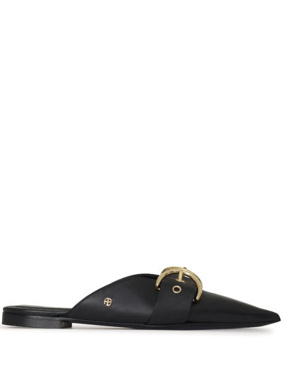 Anine Bing Zoe Flats In Black