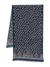 ETRO PATTERNED FLORAL-PRINT FRAYED-HEM SCARF