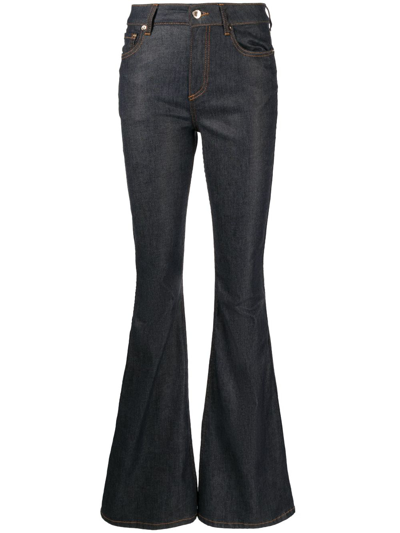 Retroféte Moore Mid-rise Flared Jeans In Blue