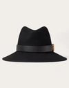 Valentino Garavani Vlogo Signature Fedora Hat Woman Black 57
