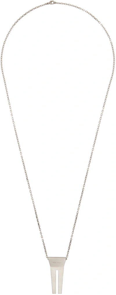 Rick Owens Silver Open Trunk Necklace