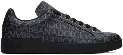 Dolce & Gabbana Black Portofino Sneakers