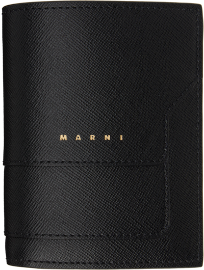 Marni Green & Grey Logo Card Holder In Zo597 Cypress/dark A