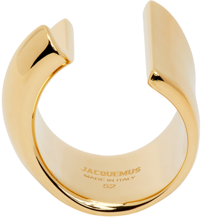 Jacquemus Gold Le Chouchou 'la Bague J' Ring In 270 Light Gold