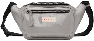 Marni Gray Patch Pouch In 00n12 Stone