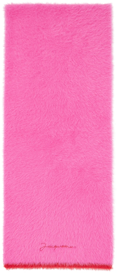 Jacquemus Pink Le Papier 'l'écharpe Neve' Scarf In Rose