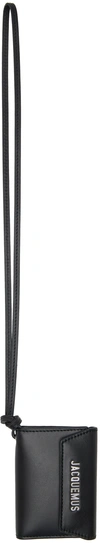 Jacquemus Coin Holder The Shoulder Strap In 990 Black