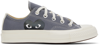 Comme Des Garçons Play Gray Converse Edition Chuck 70 Sneakers In Grey