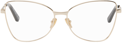 Balenciaga Gold Butterfly Glasses In 002 Gold/gold/transp