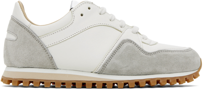 Spalwart White & Gray Marathon Trail Low Sneakers