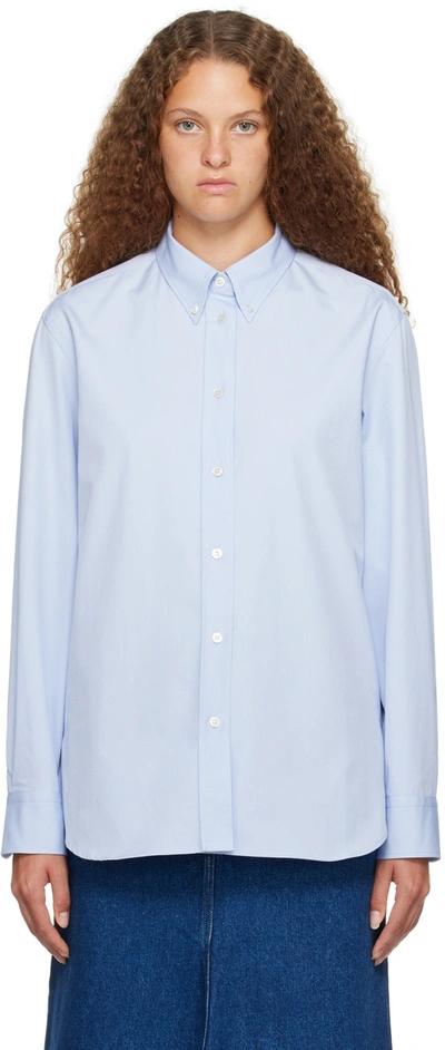 Studio Nicholson Blue Bissett Shirt In Mist