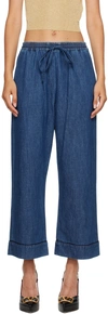 VALENTINO BLUE DRAWSTRING JEANS