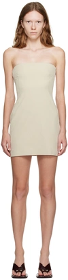 Paris Georgia Taupe Audrey Mini Dress In Fawn