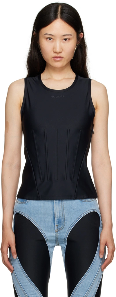 Mugler Woman Black Tops