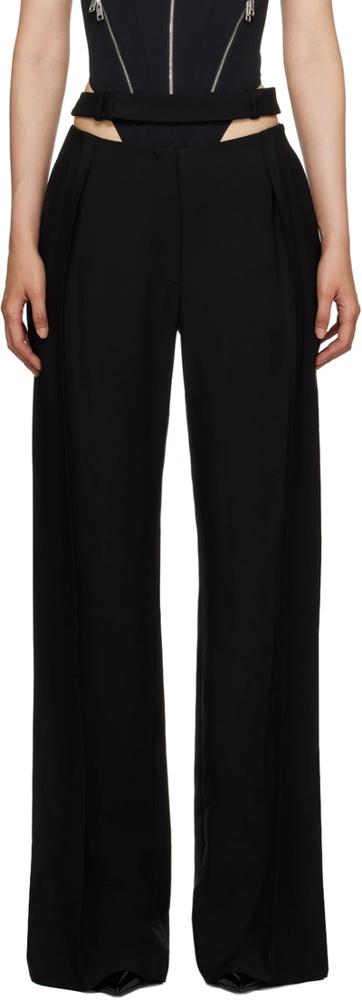 Mugler Black Fluid Trousers In 1999 Black