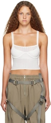 DION LEE WHITE SERPENT TANK TOP