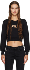 Diesel Cropped Sweatshirt With Cut-out Logo In 9xx