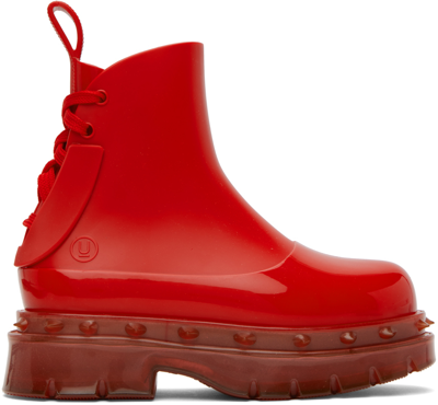 Undercover Red Melissa Edition Spikes Boots In Al900 Red