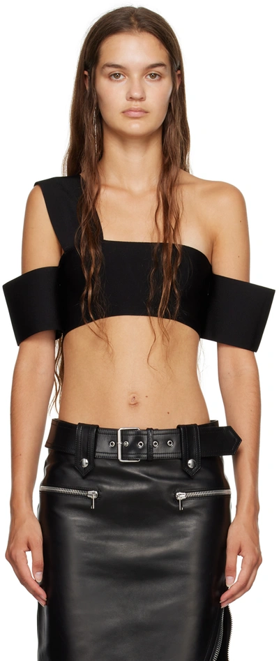 Alexander Mcqueen Black Bandage Tank Top