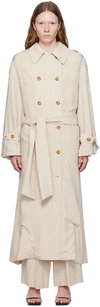 By Malene Birger Beige Alanise Trench Coat In U00 Undyed