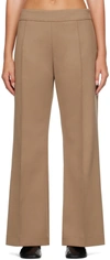 Studio Nicholson Tan Acapulco Trousers In Nutmeg