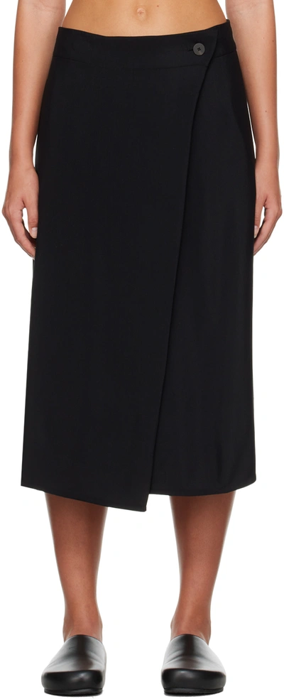 Studio Nicholson Black Eyre Midi Skirt