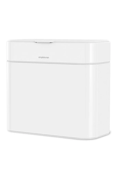 Simplehuman 4l Compost Caddy In White Stainless Steel