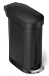 SIMPLEHUMAN 45L SLIM LINER RIM STEP TRASH CAN