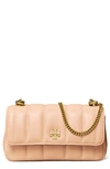 Tory Burch Kira Mini Flap Quilted Leather Shoulder Bag In Devon Sand