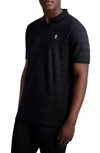 Karl Lagerfeld Ikonik Karl-patch Cotton Polo Shirt In Black