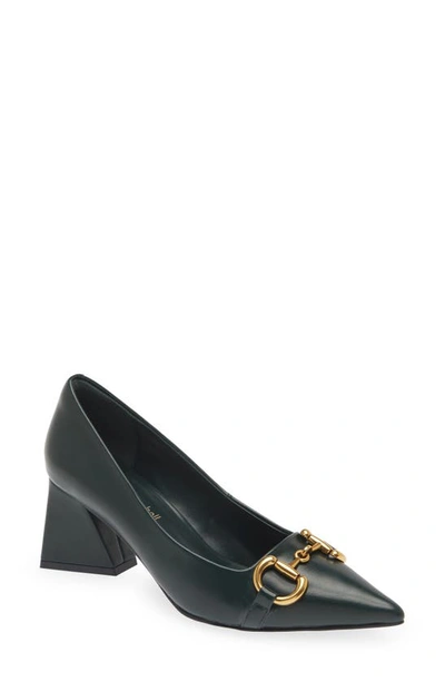 Jeffrey Campbell Happy Hour Pointed Toe Pump In Dark Green Bronze