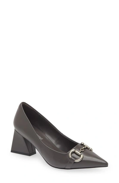 Jeffrey Campbell Happy Hour Pointed Toe Pump In Grey Silver