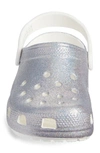 Crocs Kids' Classic Glitter Clog In White/ Multi