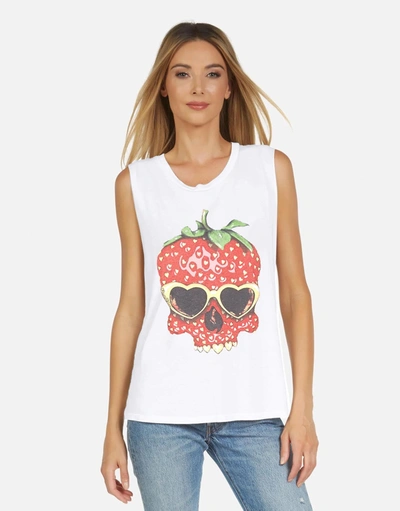 Lauren Moshi X Kel X Strawberry Skull In White