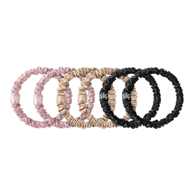 Slip Pure Silk Skinny Scrunchies In Original Mix