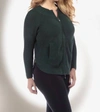 Angel Front & Side-zip Cardigan In Hunter In Green