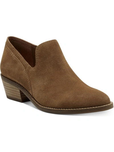 Lucky Brand Feltyn  Womens Dressy Leather Booties In Brown