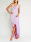 OLIVACEOUS COWL NECK MAXI DRESS IN LAVENDER