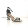 Madden Girl Beella Snake Animal Print Block Heels In Black White