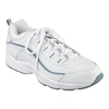 Easy Spirit Romy Leather Walking Shoes - Medium In White Light Blue In Multi
