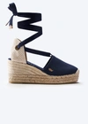 Viscata Escala Canvas Espadrille Wedges In Blue