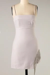 Le Lis Rhinestone Fringe Dress In Lavender In Purple