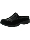 Easy Spirit Travel Time 676 Womens Leather Slip On Mules In Black