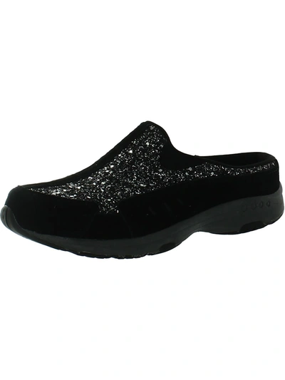 Easy Spirit Women's Traveltime Round Toe Casual Slip-on Mules Women's Shoes In Black