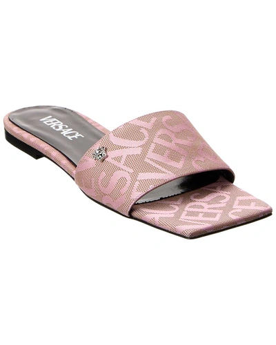 Versace Canvas Flat In Pink
