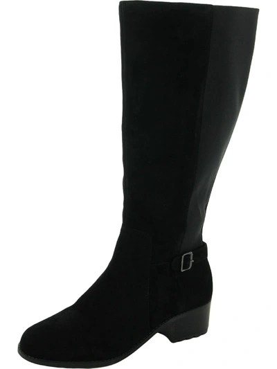 Easy Spirit Chaza Womens Stretch Zipper Knee-high Boots In Black